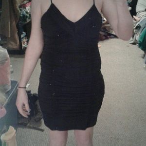 Black Spaghetti strap dress.